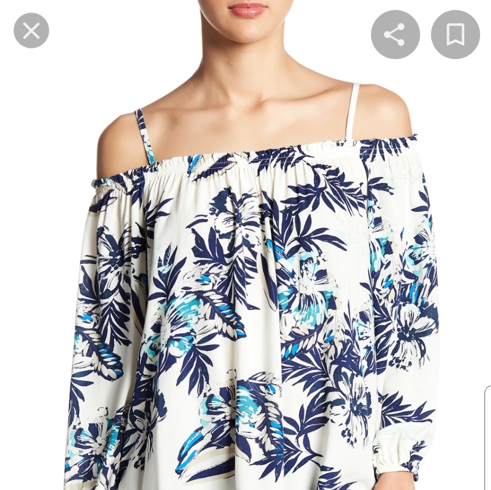 Lush Cold Shoulder Floral Top fr Nordstrom